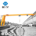 Double Girder semi Half Gantry Crane 25 ton with Heavy Duty Trolley